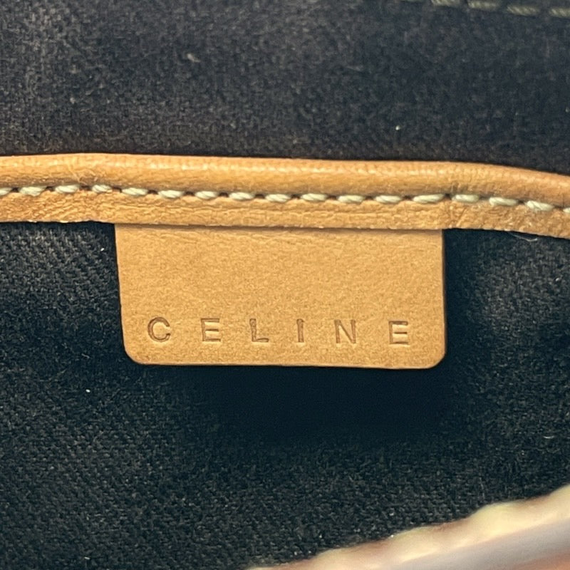 【CELINE】セリーヌ マカダム アクセサリーポーチ CE00/23 ハンドバッグ PVC レディース ブラウン 茶 ミニバッグ