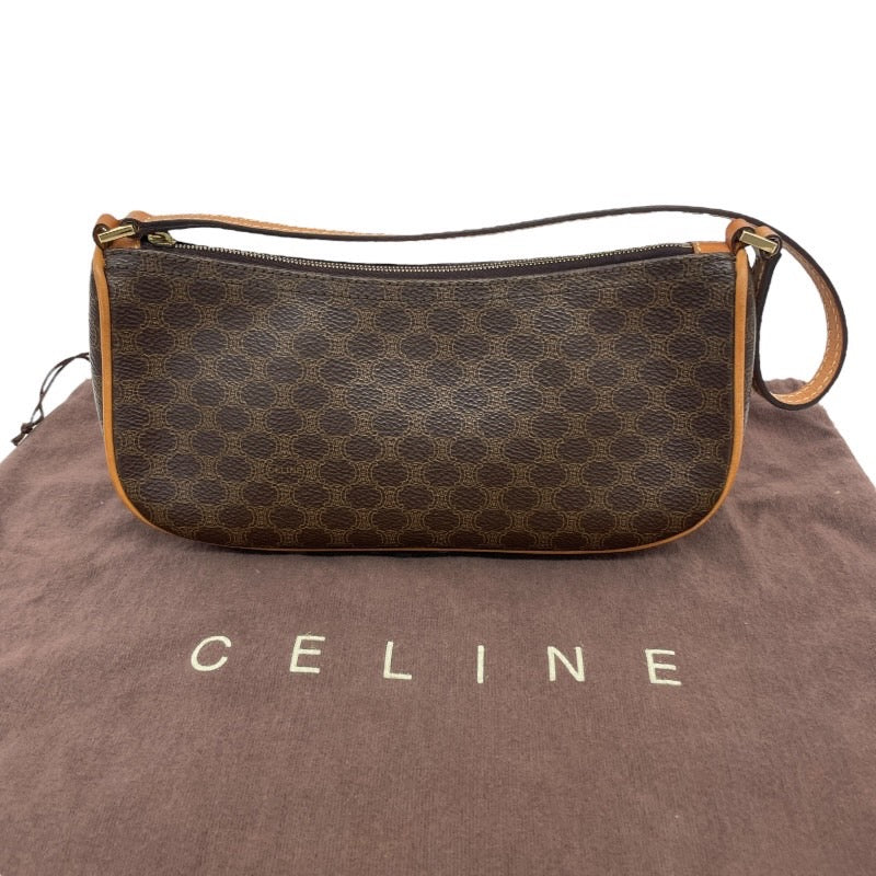 【CELINE】セリーヌ マカダム アクセサリーポーチ CE00/23 ハンドバッグ PVC レディース ブラウン 茶 ミニバッグ