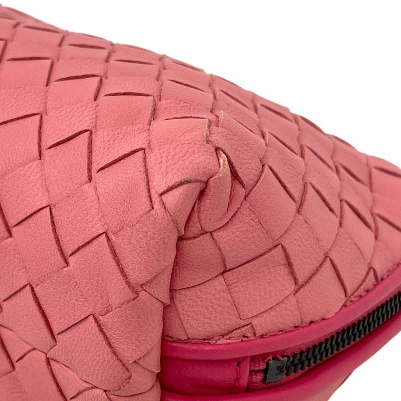 【BOTTEGAVENETA】ボッテガヴェネタ イントレチャート 化粧ポーチ ポーチ レザー レディース ピンク ミニ