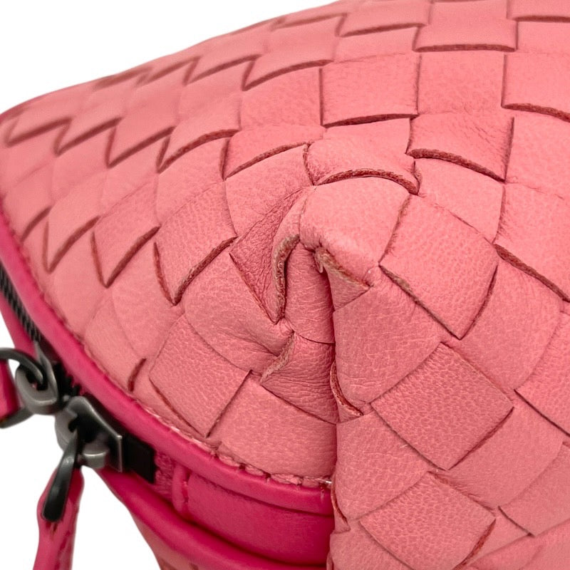 【BOTTEGAVENETA】ボッテガヴェネタ イントレチャート 化粧ポーチ ポーチ レザー レディース ピンク ミニ
