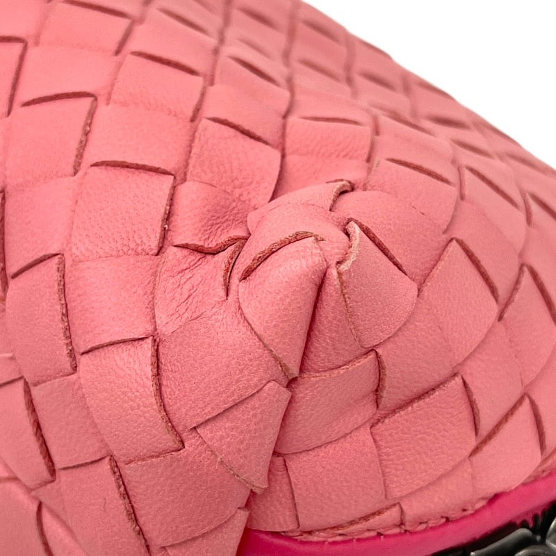 【BOTTEGAVENETA】ボッテガヴェネタ イントレチャート 化粧ポーチ ポーチ レザー レディース ピンク ミニ