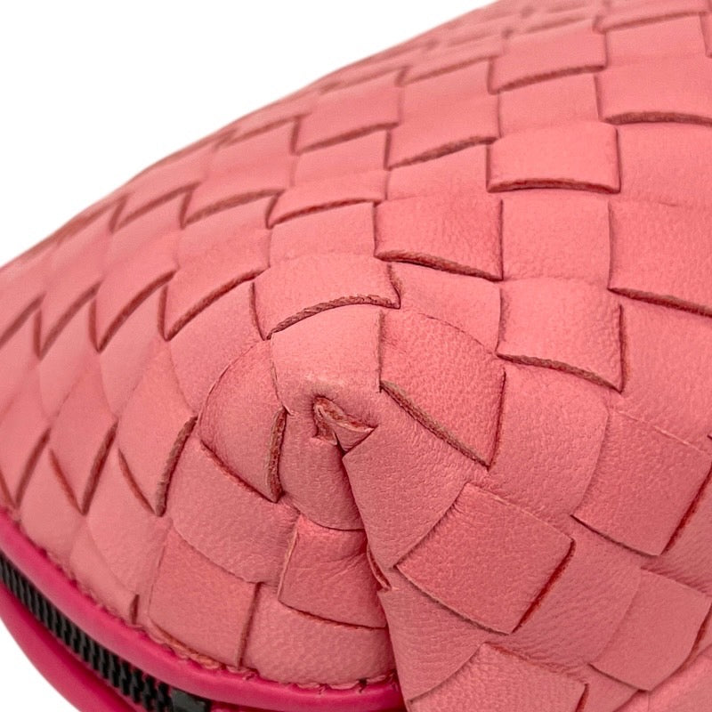【BOTTEGAVENETA】ボッテガヴェネタ イントレチャート 化粧ポーチ ポーチ レザー レディース ピンク ミニ