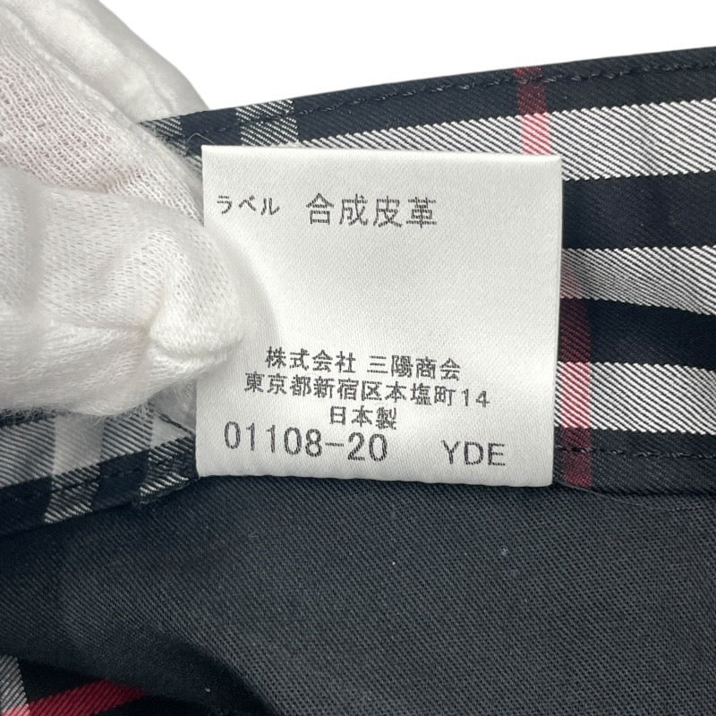 【BURBERRY BLACK LABEL】バーバリーブラックレーベル チェック柄パンツ BMS01-901-09 パンツ コットン メンズ 黒 ブラック サイズ73