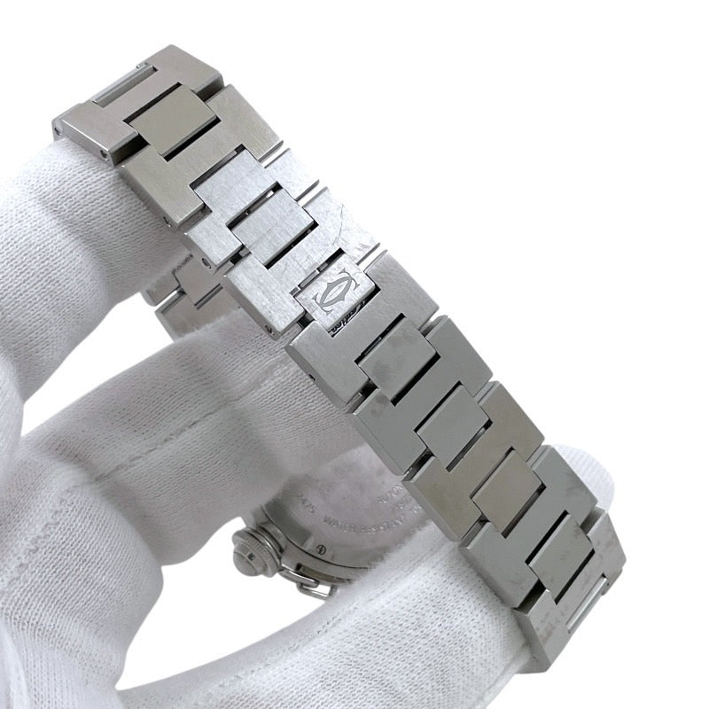 【CARTIER】カルティエ パシャC ビッグデイト W31058M7 腕時計 ステンレススチール レディース 自動巻き ピンク文字盤 メンズ