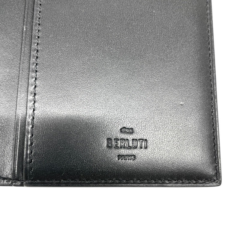 【Berluti】ベルルッティ エスパス スクリットレザー ロングウォレット ESPACE 長財布 レザー メンズ カリグラフィ 2つ折り長札入れ ブラウン