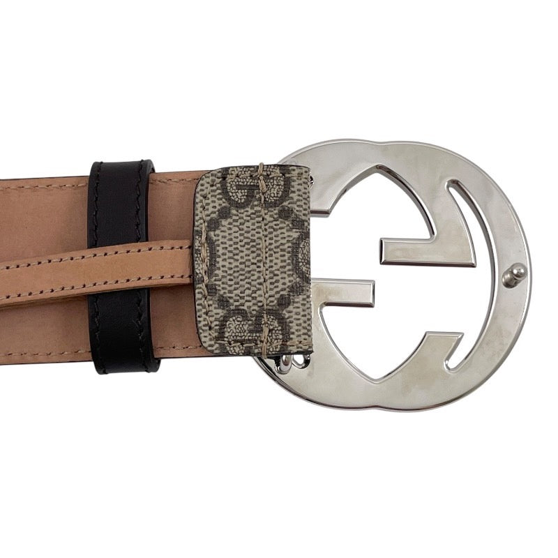 【GUCCI】グッチ GGスプリーム 411924 ベルト メンズ インターロッキングG 85/34 214351