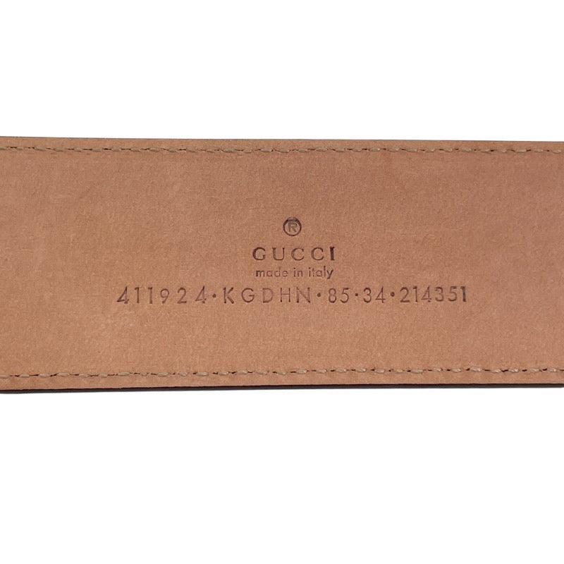 【GUCCI】グッチ GGスプリーム 411924 ベルト メンズ インターロッキングG 85/34 214351