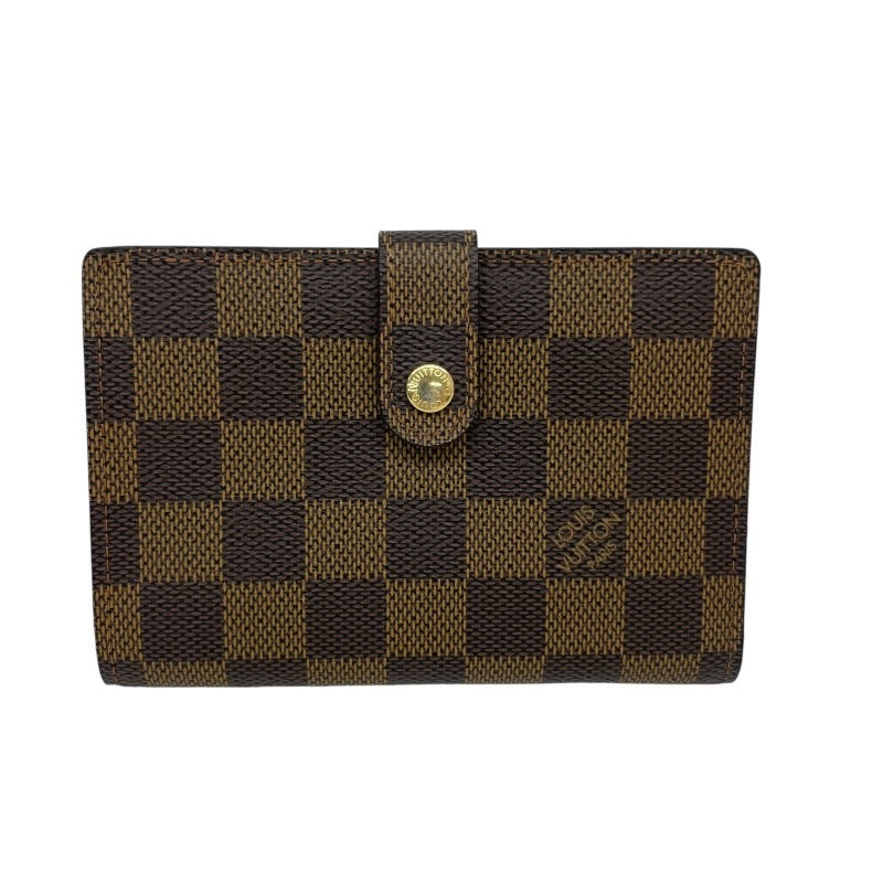 【LOUIS VUITTON】ルイ・ヴィトン ポルトフォイユ ヴィエノワ N61664 二つ折り財布 レディース ダミエ エベヌ がま口 コンパクトウォレット