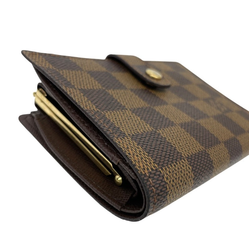 【LOUIS VUITTON】ルイ・ヴィトン ポルトフォイユ ヴィエノワ N61664 二つ折り財布 レディース ダミエ エベヌ がま口 コンパクトウォレット