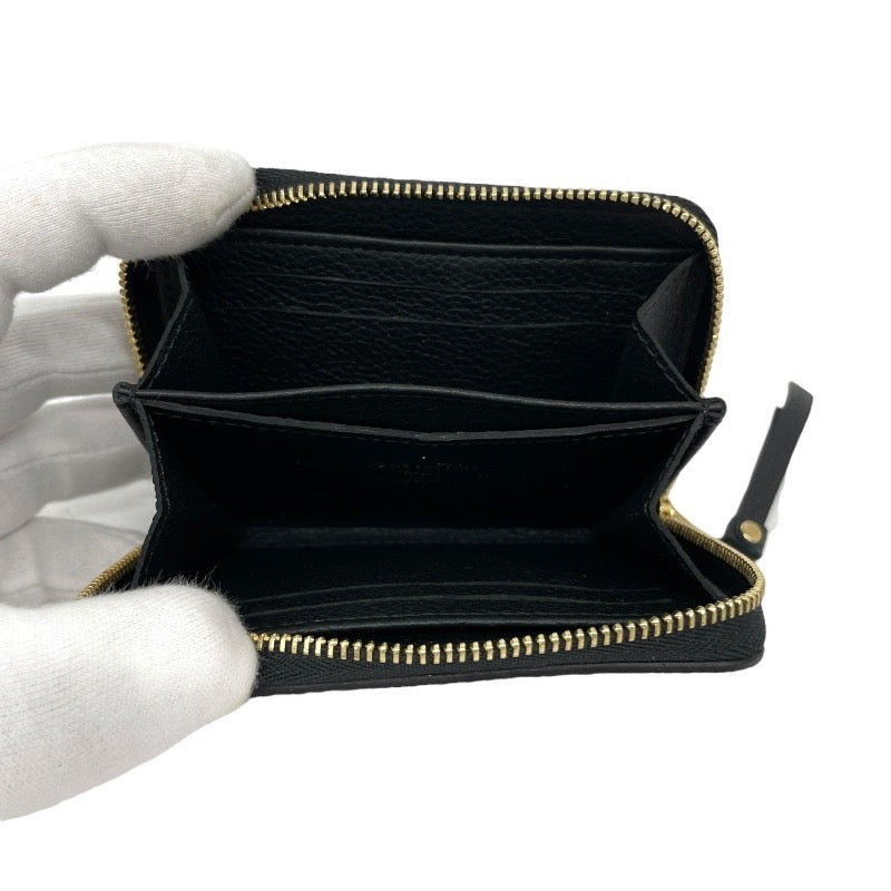 【LOUIS VUITTON】ルイ・ヴィトン ジッピー コインパース M69787 コインケース レザー レディース モノグラム アンプラント ノワール 黒 ラウンドファスナー