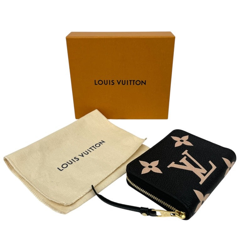 【LOUIS VUITTON】ルイ・ヴィトン ジッピー コインパース M69787 コインケース レザー レディース モノグラム アンプラント ノワール 黒 ラウンドファスナー