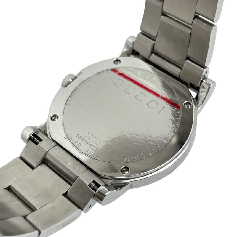 【GUCCI】グッチ Gラウンド 101J 腕時計 ステンレススチール ユニセックス クォーツ グレー文字盤 メンズ レディース