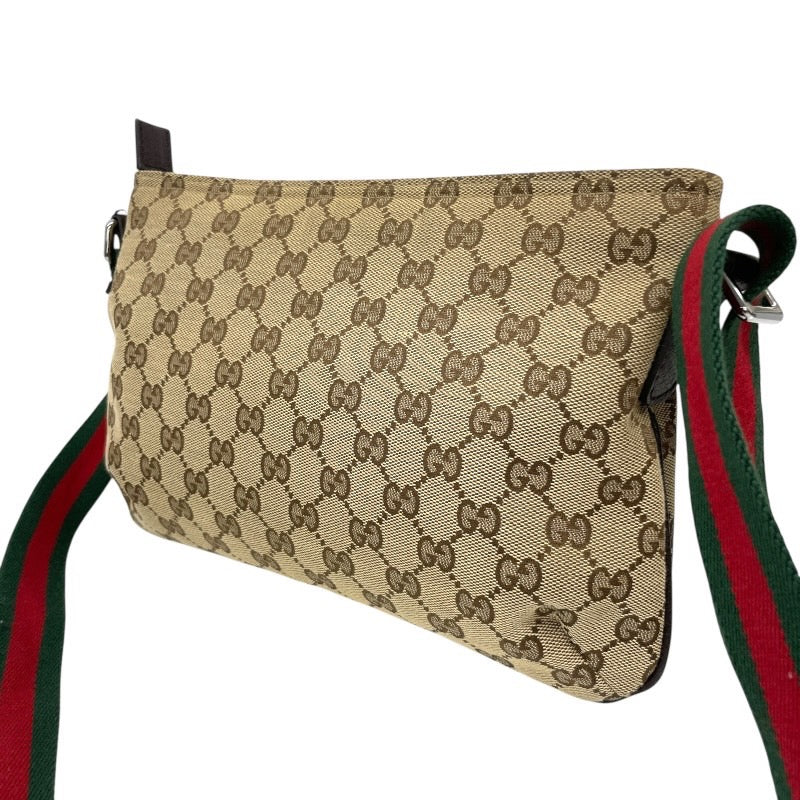 【GUCCI】グッチ クロスボディ ポシェット 189749 ショルダーバッグ GGキャンバス メンズ シェリーライン