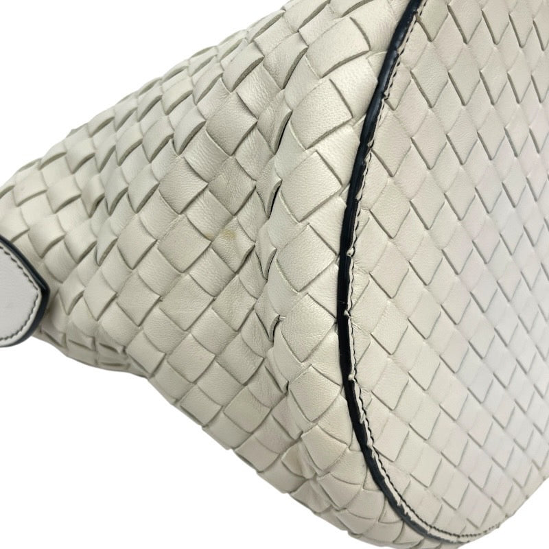 【BOTTEGAVENETA】ボッテガヴェネタ タンブーラ 2WAY ハンドバッグ レザー レディース イントレチャート 白 ホワイト ショルダー