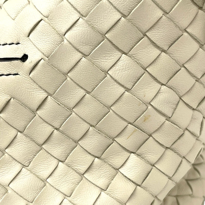 【BOTTEGAVENETA】ボッテガヴェネタ タンブーラ 2WAY ハンドバッグ レザー レディース イントレチャート 白 ホワイト ショルダー
