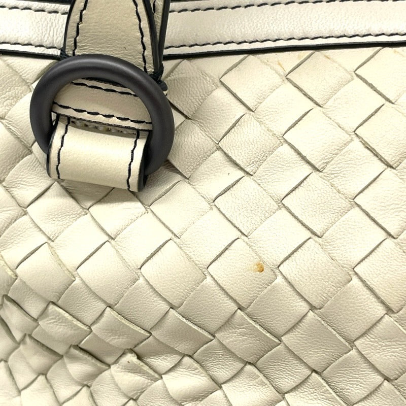 【BOTTEGAVENETA】ボッテガヴェネタ タンブーラ 2WAY ハンドバッグ レザー レディース イントレチャート 白 ホワイト ショルダー