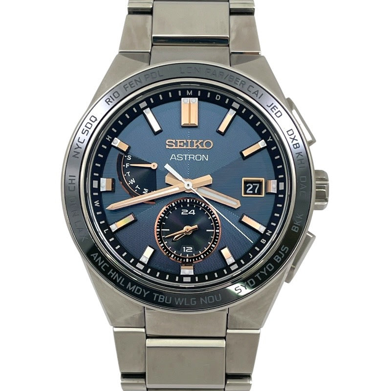 【SEIKO】セイコー アストロン ASTRON ネクスター SBXY053 8B63-0BD0 腕時計 チタン メンズ ソーラー電波 青文字盤 ブルー