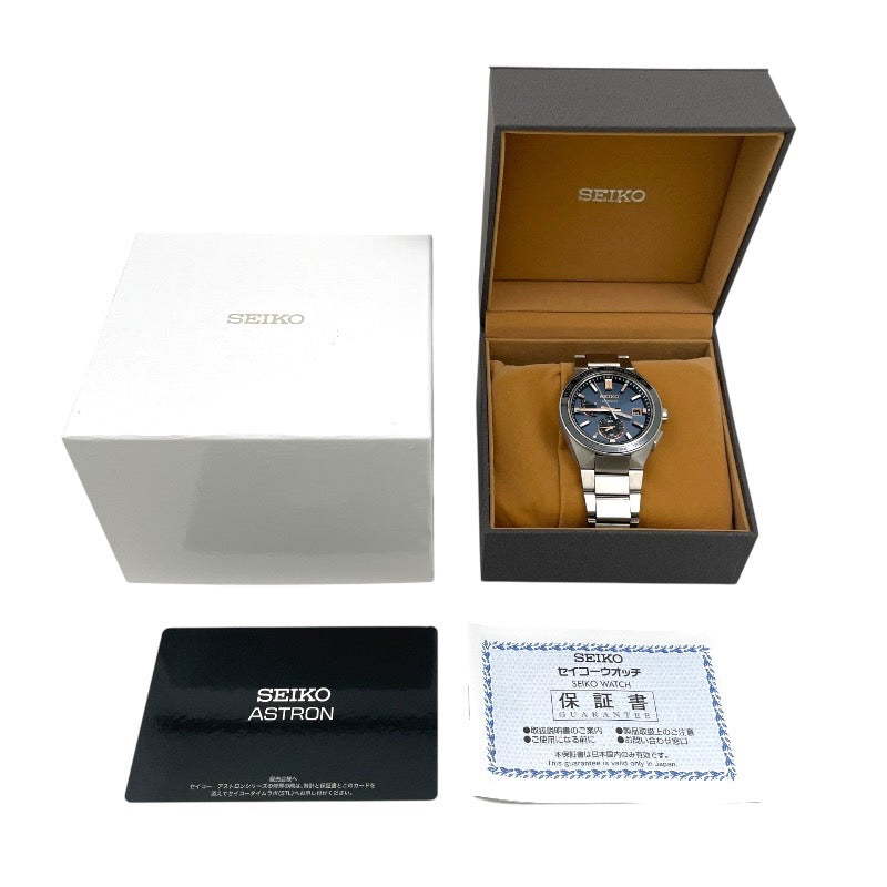 【SEIKO】セイコー アストロン ASTRON ネクスター SBXY053 8B63-0BD0 腕時計 チタン メンズ ソーラー電波 青文字盤 ブルー