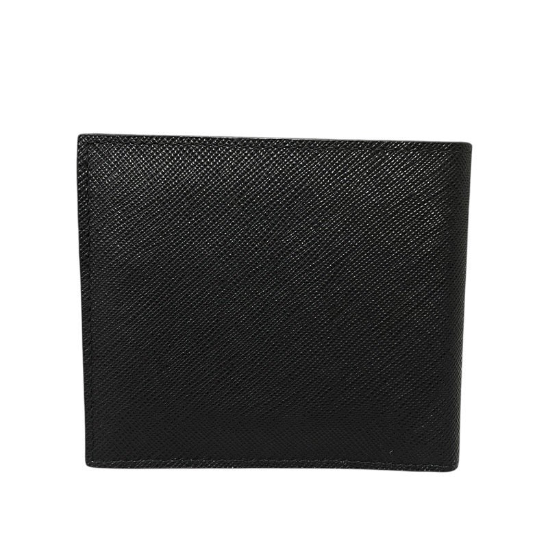 【PRADA】プラダ 2MO738 二つ折り財布 メンズ サフィアーノ 黒 ブラック 未使用