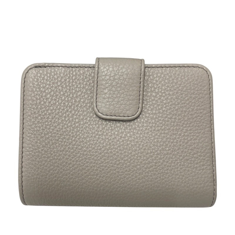 【PRADA】プラダ コンパクトウォレット 1ML018 二つ折り財布 レザー レディース グレージュ L字ファスナー