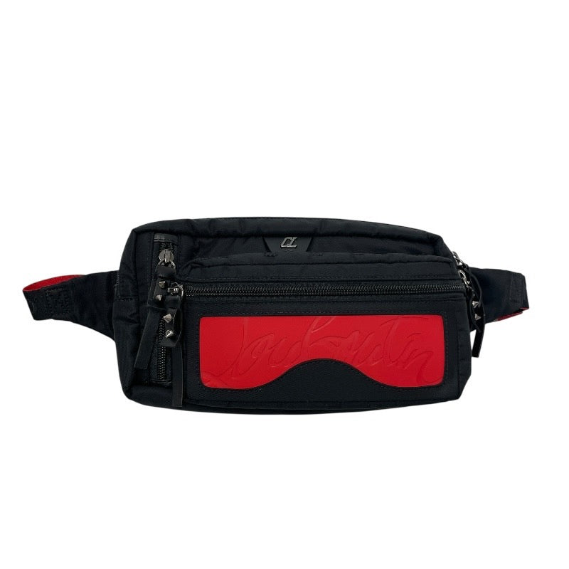 【Christian Louboutin】クリスチャンルブタン ルビディール Loubideal ウエストバッグ ナイロン メンズ ウエストポーチ ボディバッグ 黒 ブラック レディース