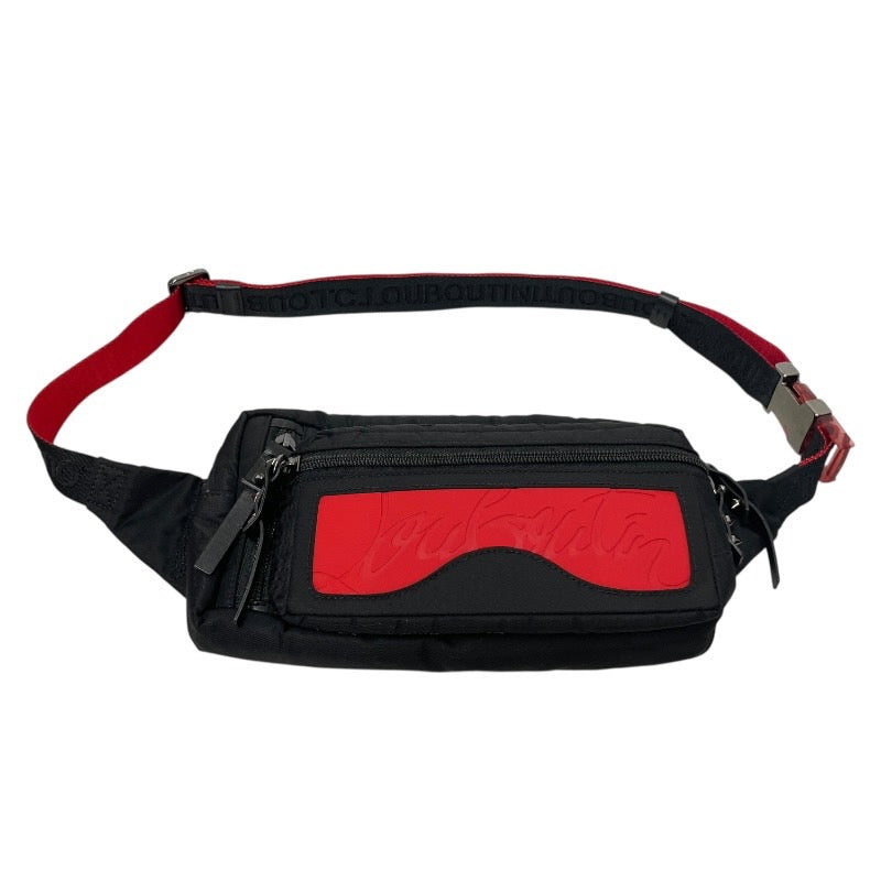 【Christian Louboutin】クリスチャンルブタン ルビディール Loubideal ウエストバッグ ナイロン メンズ ウエストポーチ ボディバッグ 黒 ブラック レディース