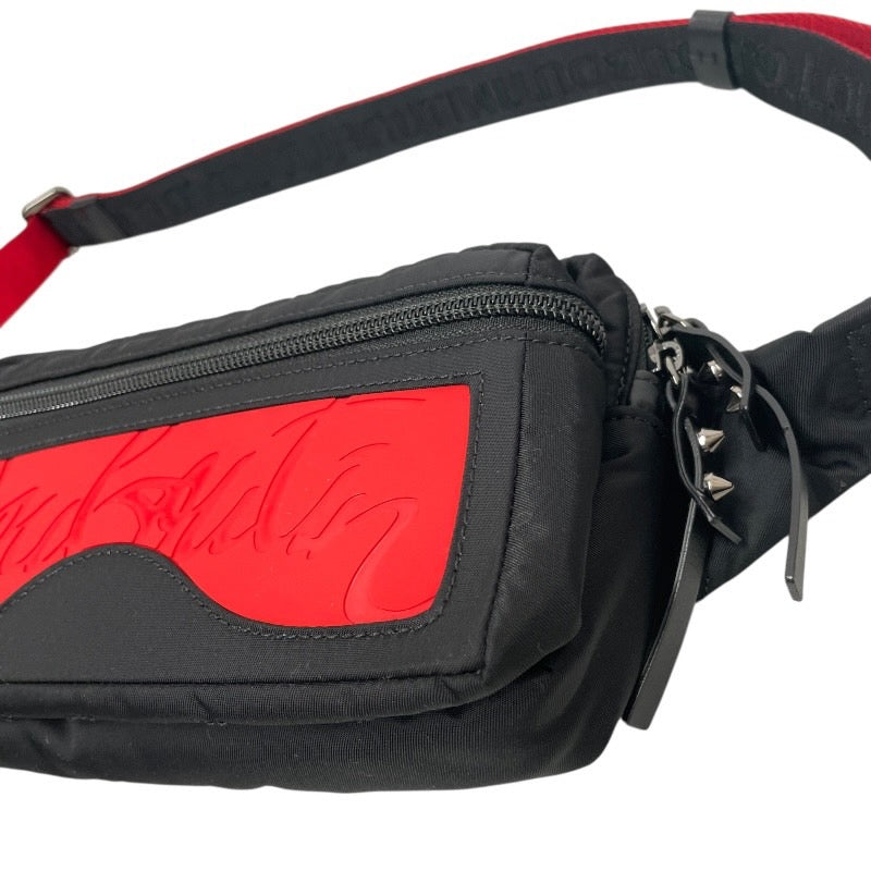 【Christian Louboutin】クリスチャンルブタン ルビディール Loubideal ウエストバッグ ナイロン メンズ ウエストポーチ ボディバッグ 黒 ブラック レディース