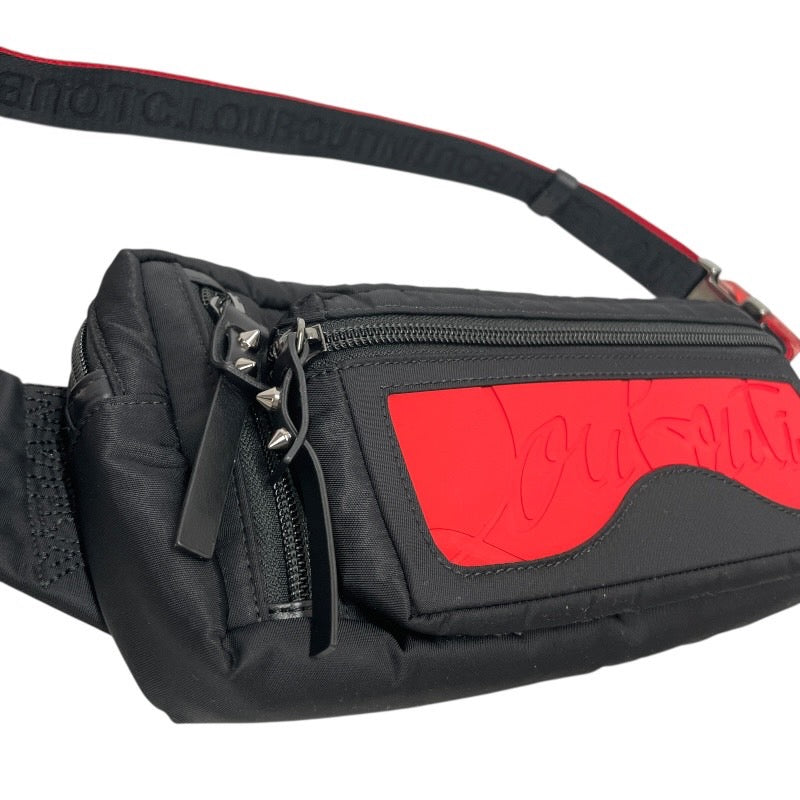 【Christian Louboutin】クリスチャンルブタン ルビディール Loubideal ウエストバッグ ナイロン メンズ ウエストポーチ ボディバッグ 黒 ブラック レディース