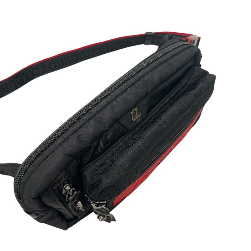 【Christian Louboutin】クリスチャンルブタン ルビディール Loubideal ウエストバッグ ナイロン メンズ ウエストポーチ ボディバッグ 黒 ブラック レディース