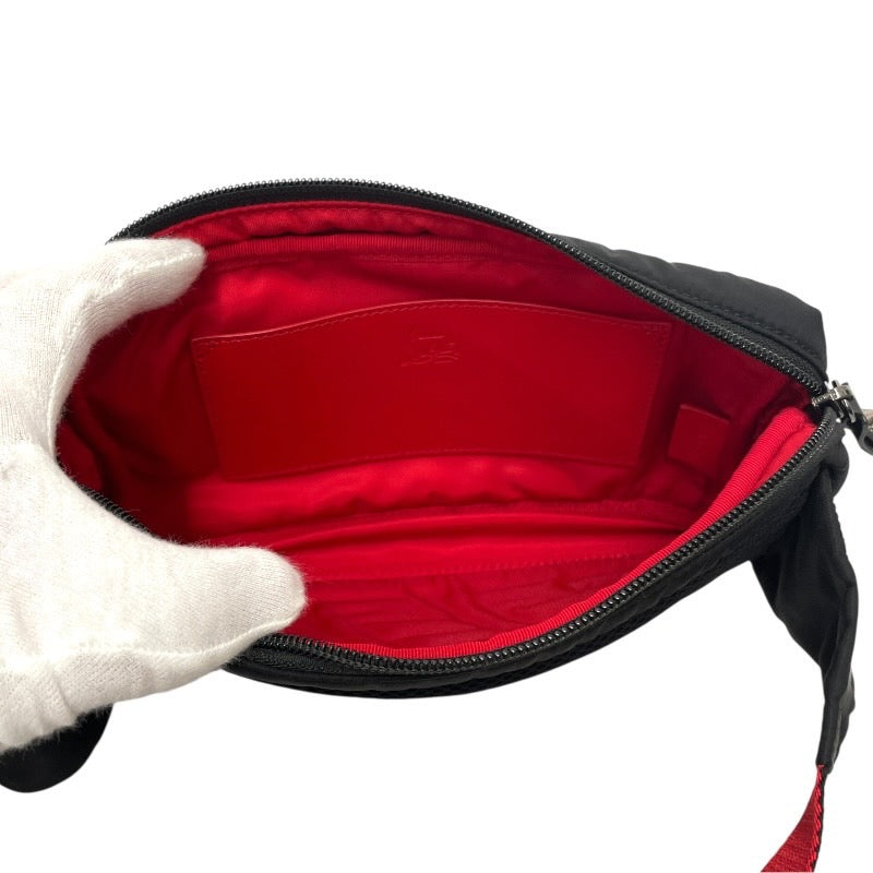 【Christian Louboutin】クリスチャンルブタン ルビディール Loubideal ウエストバッグ ナイロン メンズ ウエストポーチ ボディバッグ 黒 ブラック レディース