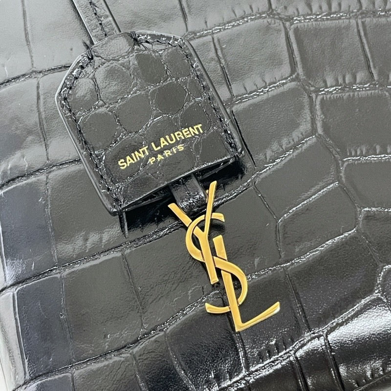 【SAINT LAURENT PARIS】サンローランパリ ミニショッピング 712367 ハンドバッグ レザー レディース 2WAY 黒 ブラック トート ショルダー
