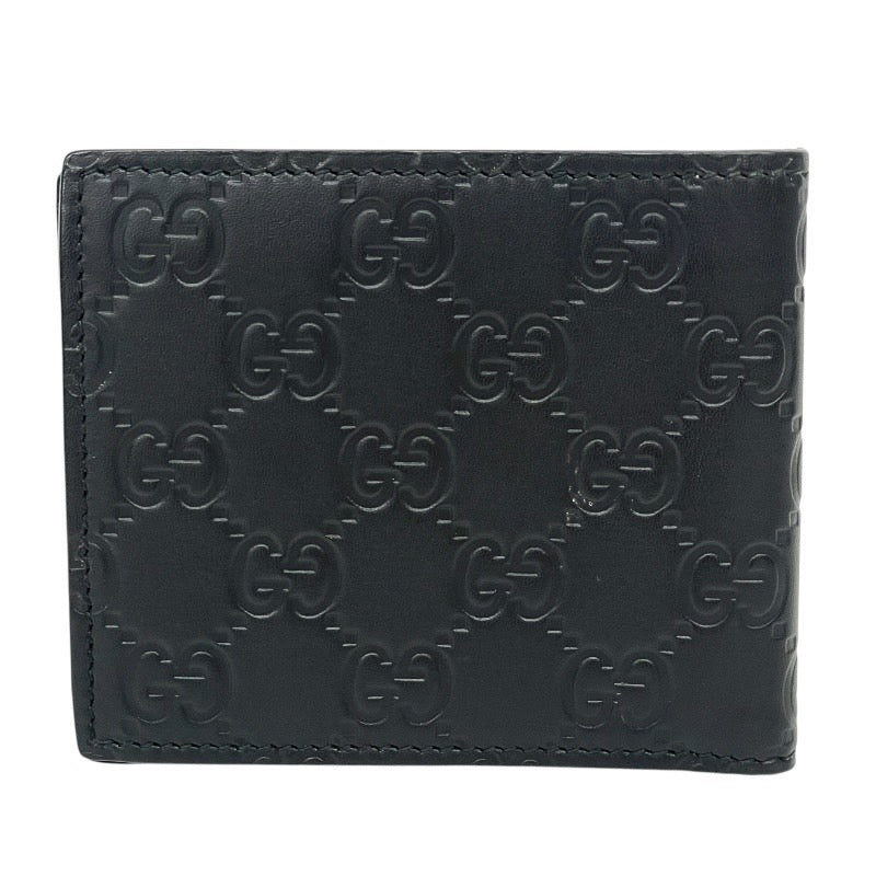 【GUCCI】グッチ グッチシマ 365466 長財布 レザー メンズ 札入れ 黒 ブラック カードケース