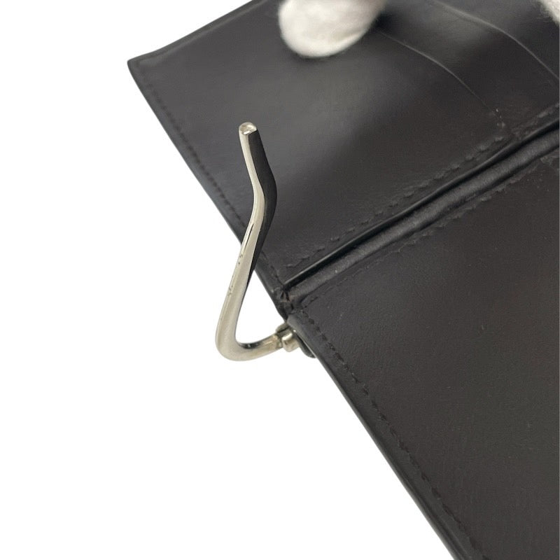 【GUCCI】グッチ マイクログッチシマ 札入れ 544478 二つ折り財布 レザー メンズ マネークリップ 茶 ブラウン カードケース