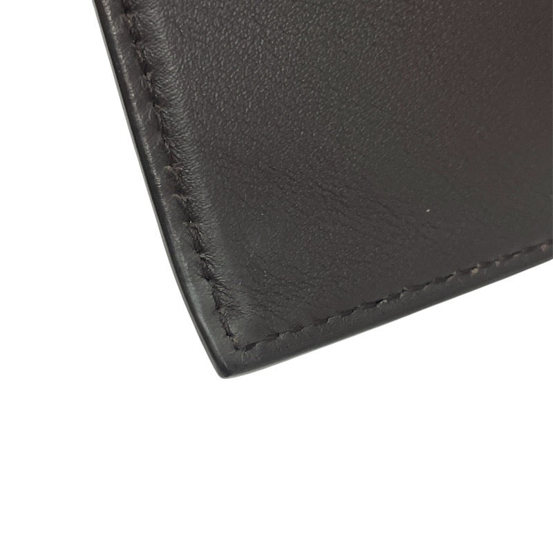 【GUCCI】グッチ マイクログッチシマ 札入れ 544478 二つ折り財布 レザー メンズ マネークリップ 茶 ブラウン カードケース