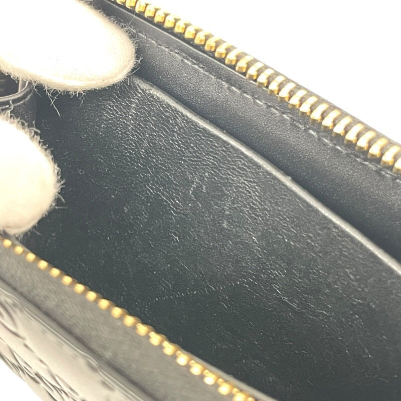 【GUCCI】グッチ グッチシマ 447939 コインケース レザー メンズ ジップアラウンド ラウンドファスナー 小銭入れ 黒 ブラック 名刺 カード レディース