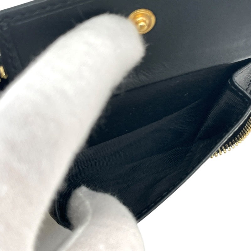 【GUCCI】グッチ ジップアラウンド コンパクトウォレット 658837 二つ折り財布 レザー メンズ 黒 ブラック 2つ折り レディース