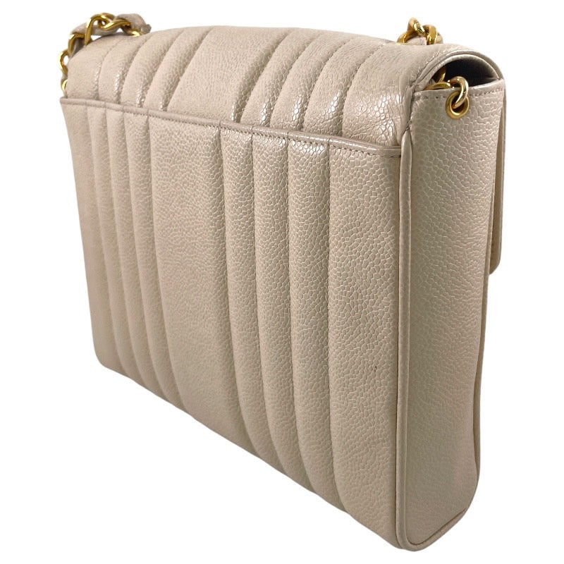 【CHANEL】シャネル マドモアゼル ショルダーバッグ レザーレディース キャビアスキン チェーン シングル ターンロック金具