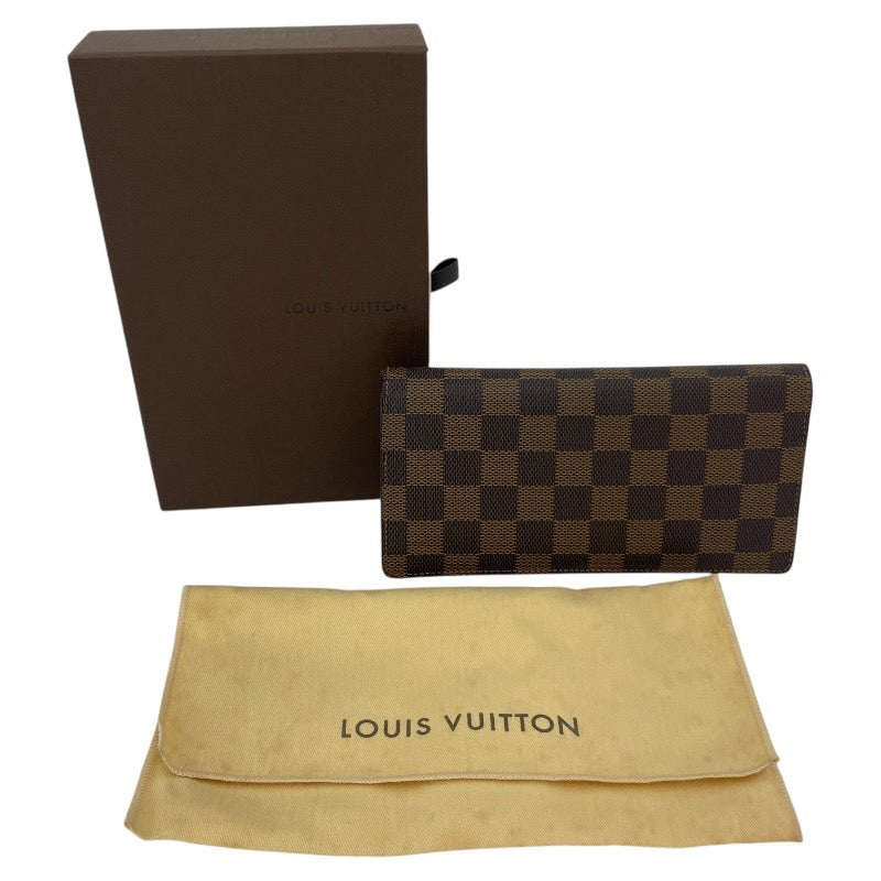 【LOUIS VUITTON】ルイ・ヴィトン ポルトフォイユブラザ N60017 長財布メンズ ダミエ　二つ折り長財布