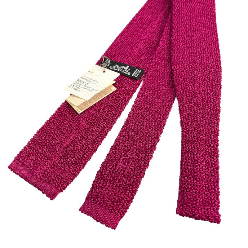 【HERMES】エルメス スクエアタイ 903019T 21 ネクタイ シルク メンズ 新品未使用 パープル 紫