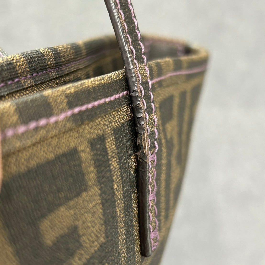 【FENDI】フェンディ ズッカ トート 8BH198 トートバッグ PVC レディース PVC ハンド カーキ