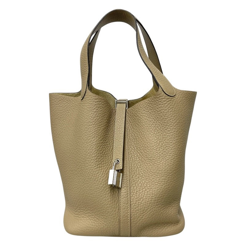 【HERMES】エルメス ピコタンロック22 MM ハンドバッグ トリヨンクレマンス レディース トレンチ U刻印 2022年製造 ベージュ グレー