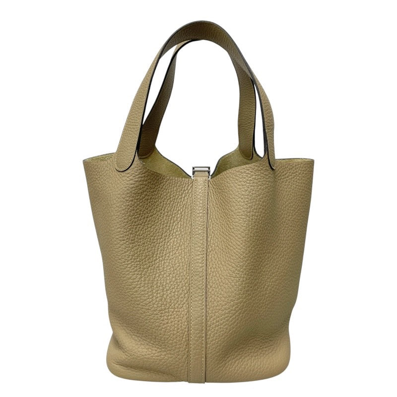 【HERMES】エルメス ピコタンロック22 MM ハンドバッグ トリヨンクレマンス レディース トレンチ U刻印 2022年製造 ベージュ グレー