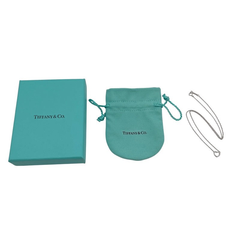 【中古】【TIFFANY&Co.】ティファニー メトロハート ネックレス K18ホワイトゴールド レディース
