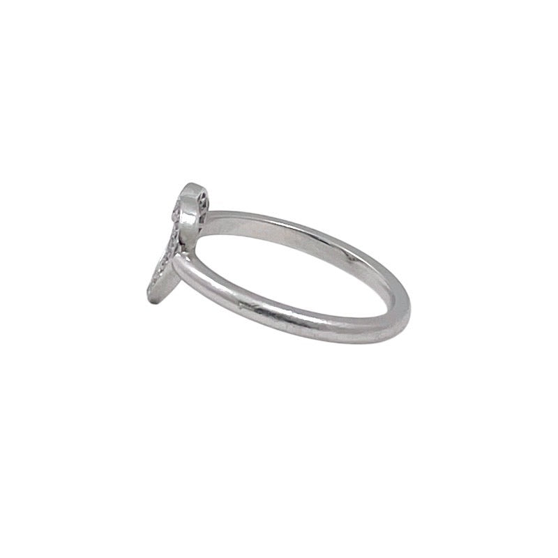 【TIFFANY&Co.】ティファニー メトロハート リング・指輪 Pt950プラチナ レディース ダイヤモンド 9号