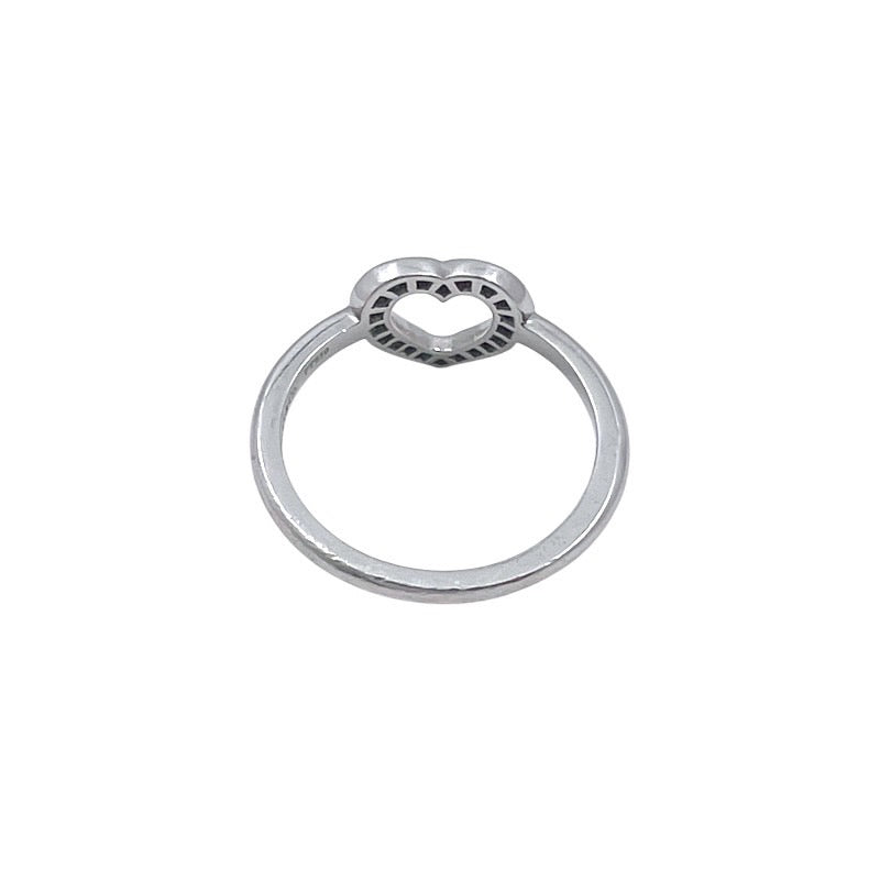 【TIFFANY&Co.】ティファニー メトロハート リング・指輪 Pt950プラチナ レディース ダイヤモンド 9号