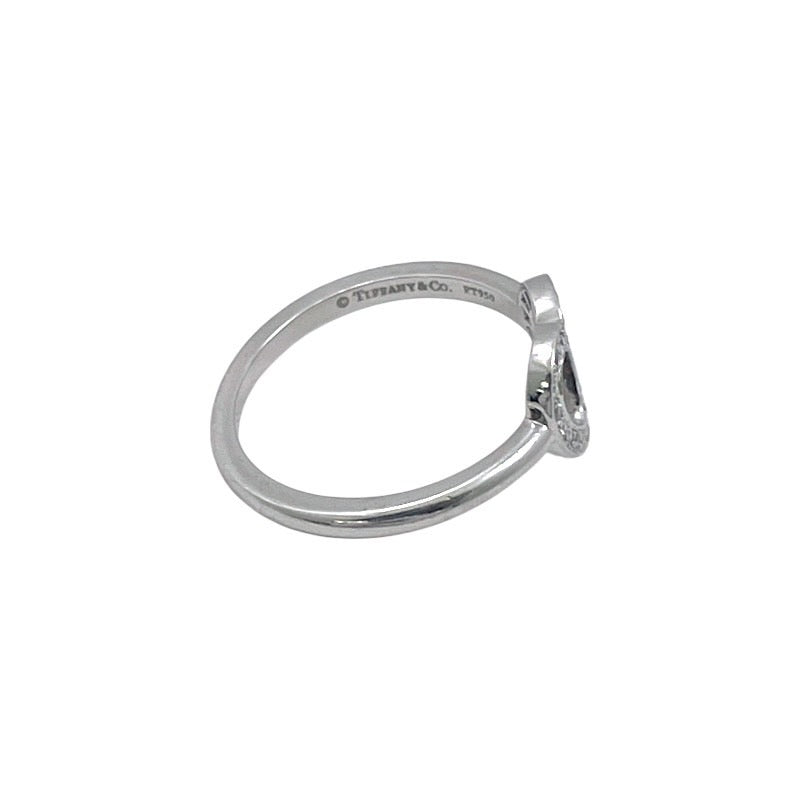 【TIFFANY&Co.】ティファニー メトロハート リング・指輪 Pt950プラチナ レディース ダイヤモンド 9号