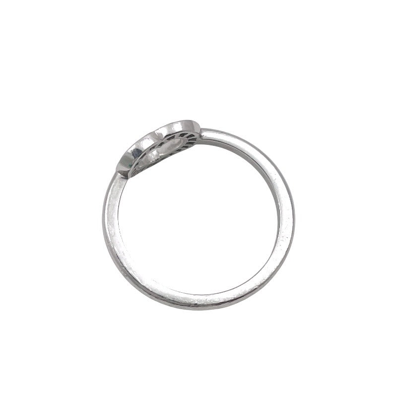【TIFFANY&Co.】ティファニー メトロハート リング・指輪 Pt950プラチナ レディース ダイヤモンド 9号