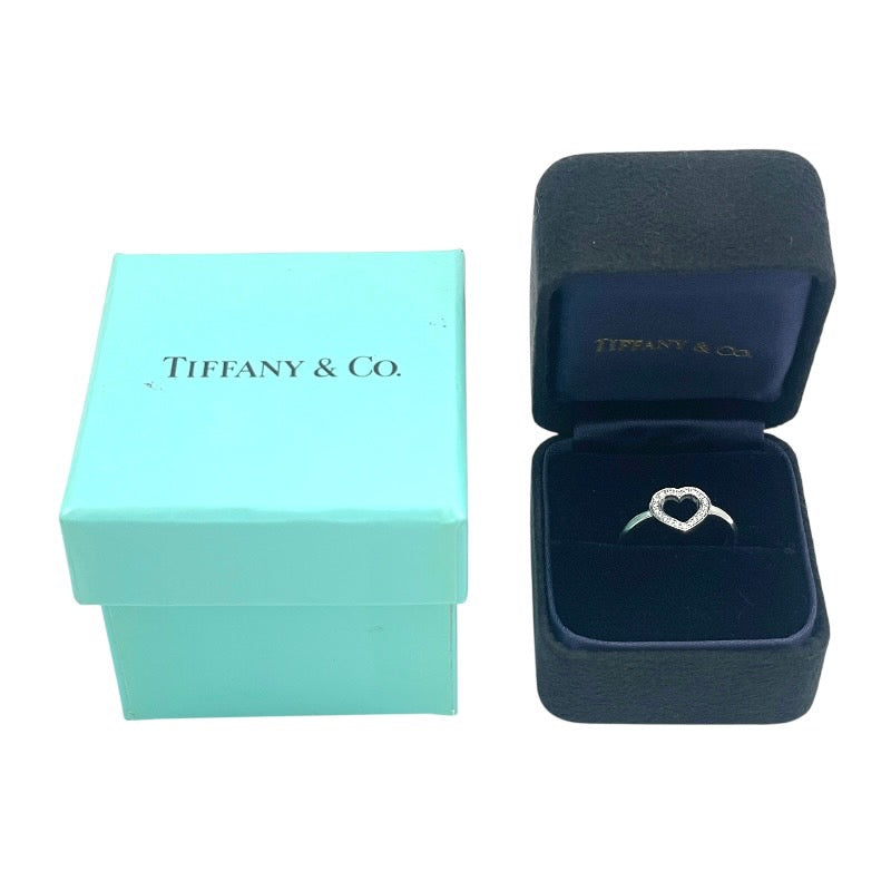 【TIFFANY&Co.】ティファニー メトロハート リング・指輪 Pt950プラチナ レディース ダイヤモンド 9号