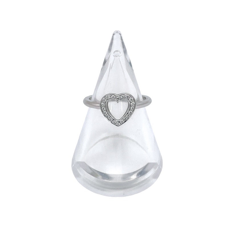 【TIFFANY&Co.】ティファニー メトロハート リング・指輪 Pt950プラチナ レディース ダイヤモンド 9号