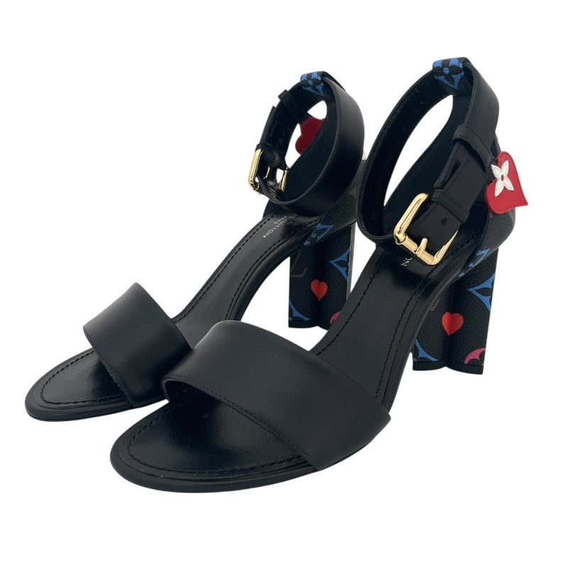 【LOUIS VUITTON】ルイ・ヴィトン ゲームオンコレクション 1A8MQD サンダル レディース パンプス サイズ36 未使用品 黒 ブラック